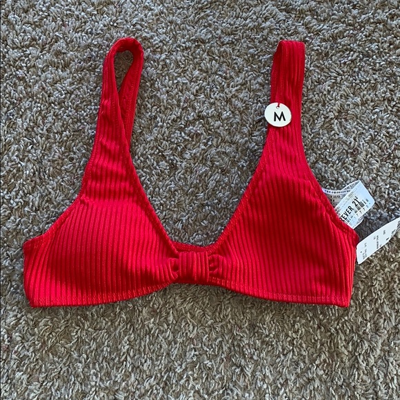 Forever 21 Other - Red ribbed bikini top